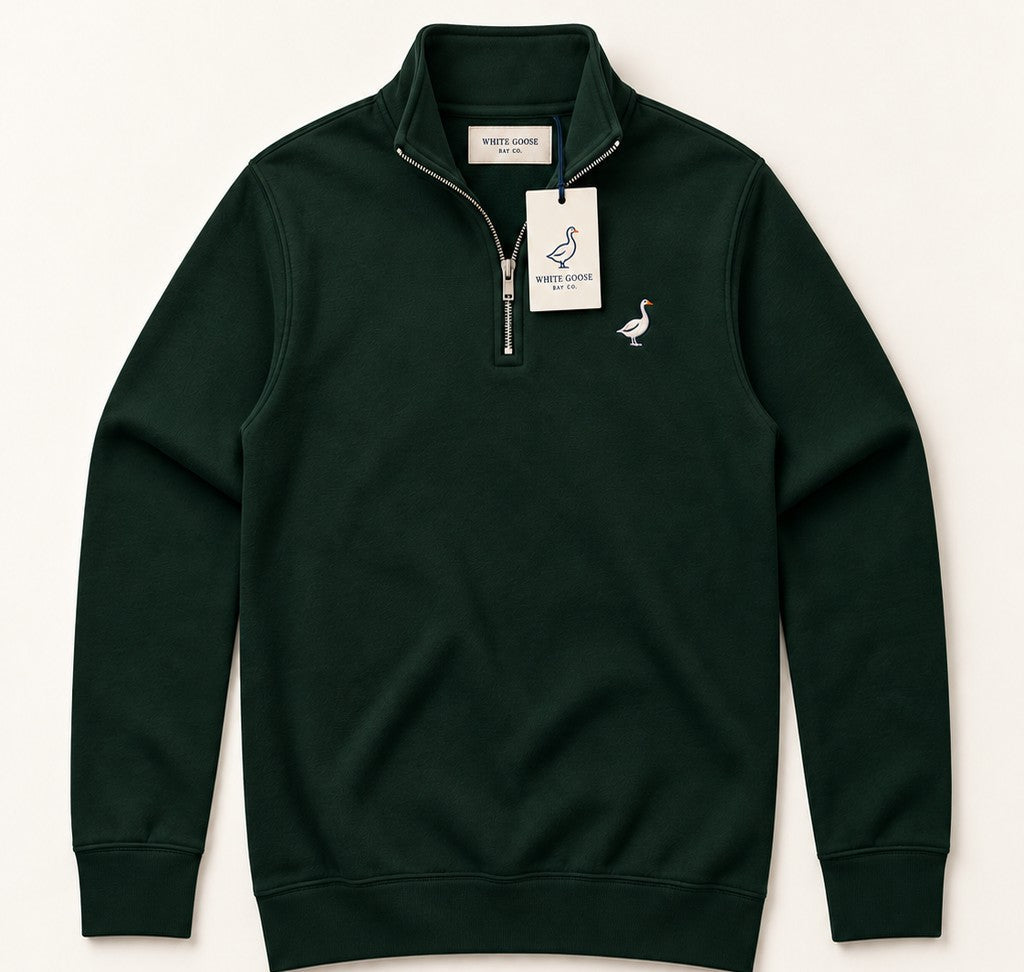White Goose Bay Half Zip — Pine Green